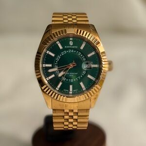 Sapphero Classy Men’s Analog Watch, Rose Gold Finish